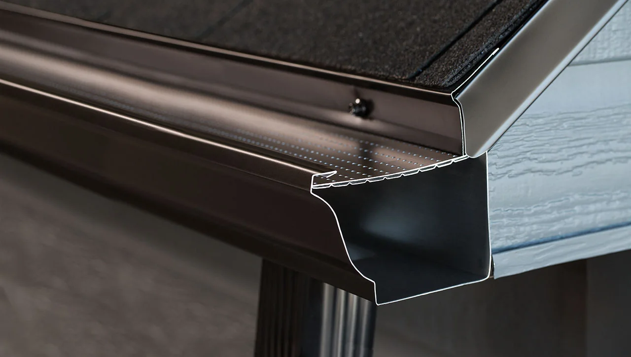 DoublePro end detail on a gutter corner
