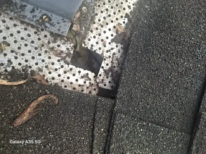 Leaf guard not fully covering gutter opening