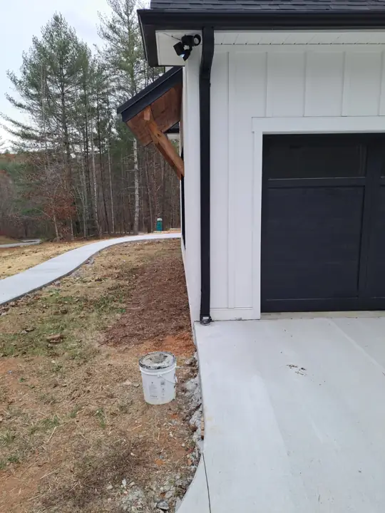 Black 6-inch Gutter 3x4 Downspout Install