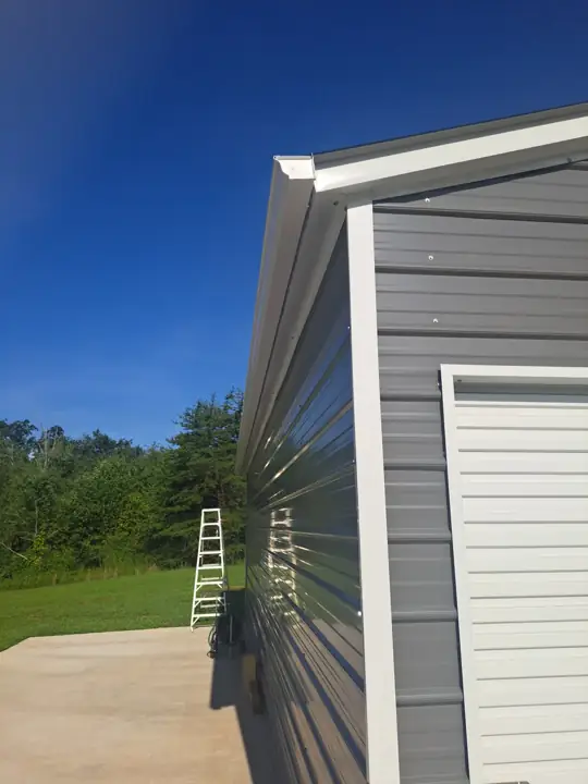 Metal Building Gutter Install