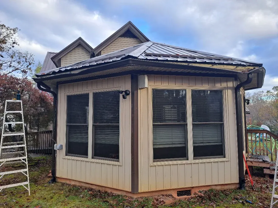 Dark Bronze 6-inch Gutter Tree Damage Repair Morganton NC